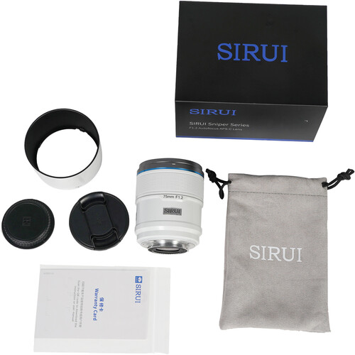 Sirui Sniper 75mm f/1.2 Autofocus Lens (FUJIFILM X, White)