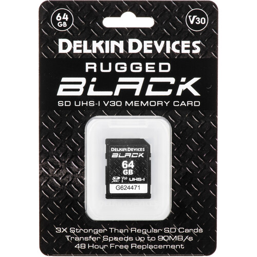 Delkin Devices 64GB BLACK UHS-I SDXC Memory Card