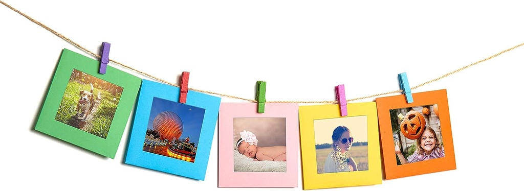 Hanging Photo Frames for Square Film Assorted Colors