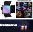 GVM-850D 40W High Beam Bi-Color and High Power RGB Video Lighting Kit 2-Video-Light-Kit