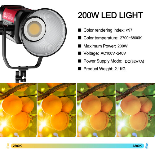 GVM Pro SD200B Bi-Color LED Monolight (200W)