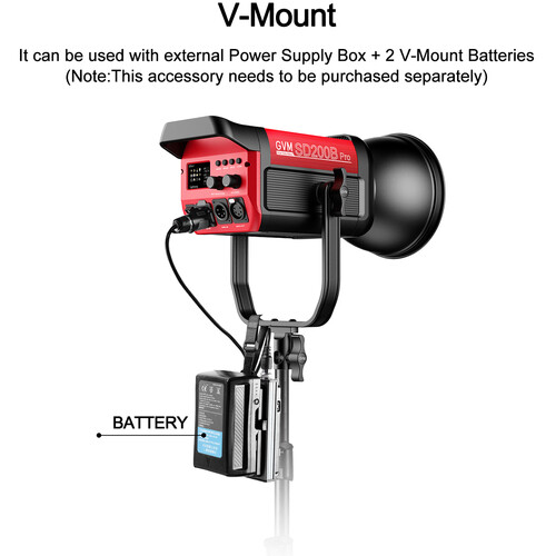 GVM Pro SD200B Bi-Color LED Monolight (200W)