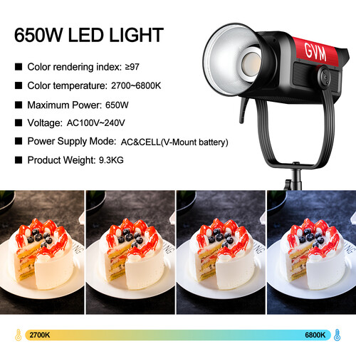 GVM Pro SD650B Bi-Color LED Monolight (650W)