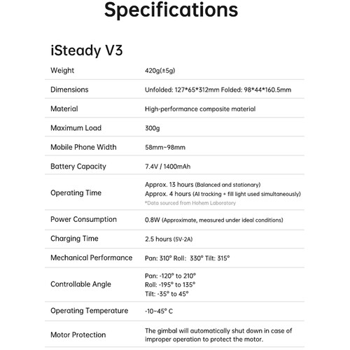 Hohem iSteady V3 (Black)