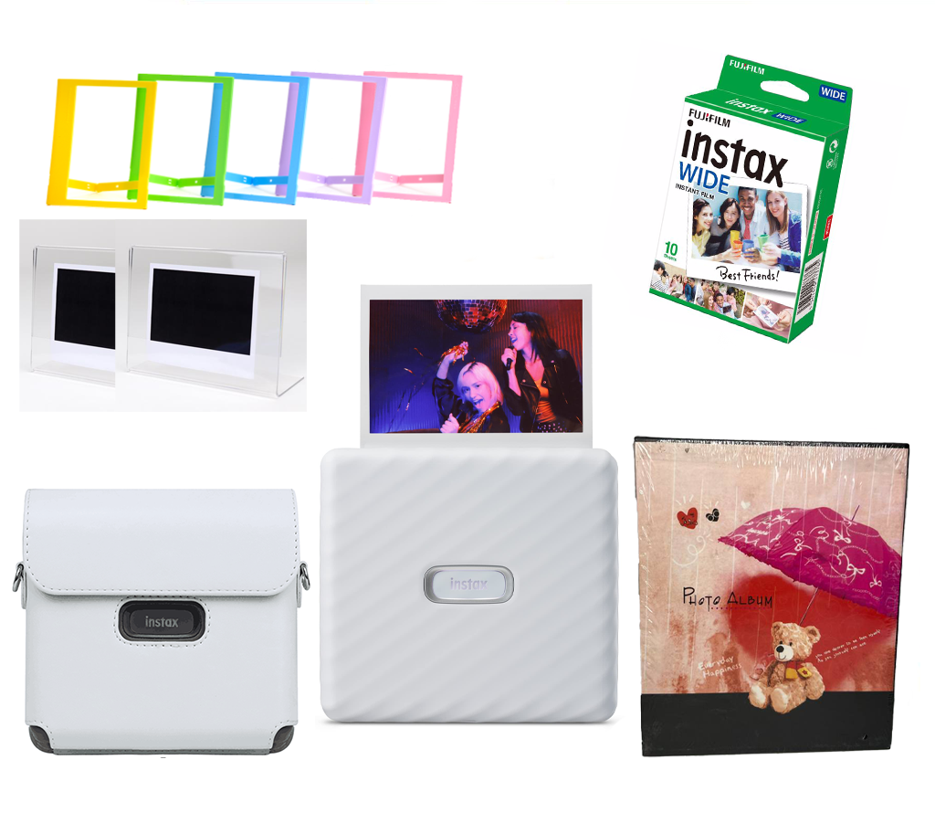 INSTAX Link Wide طابعة لايف ستايل بكج (ابيض)