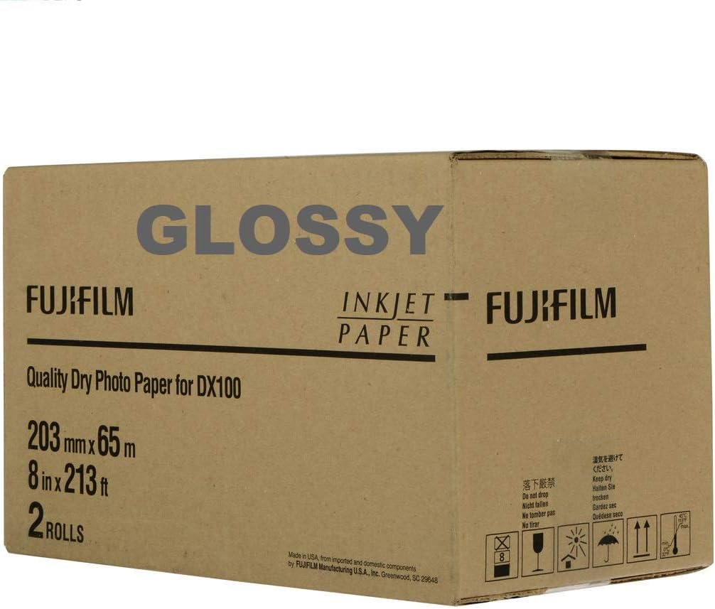 FUJIFILM 8 inch Glossy For DX-DE100 DL600 1 Roll Paper (65m)