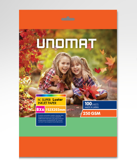 Unomat 8X6 Luster Sheet (100 Papers)
