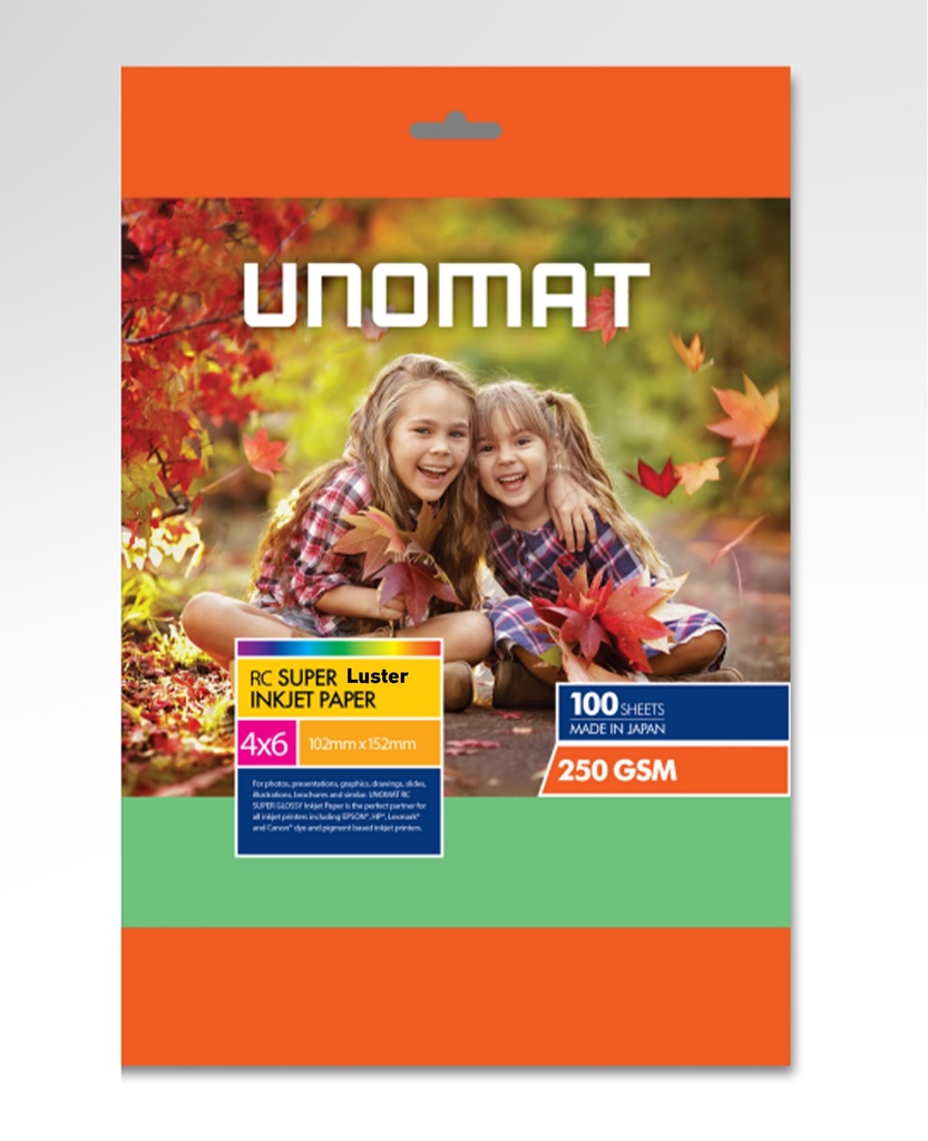 Unomat 6X4 Luster Sheet (100 Papers)