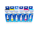 Epson 673 Ink Refill Bottle (70mL) for Printer L800 / L805 / L810 / L1800 (Black, Cyan, Magenta, Yellow, Light Cyan, Light Magenta)