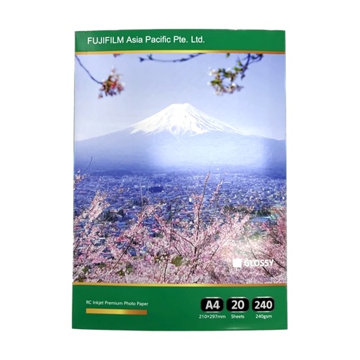 FUJIFILM Photo Paper For Inkjet Printers Glossy Sheets A4 (20 Sheet)